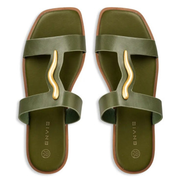 Women Flat Sandals Envie E96-19050-48 GREEN